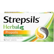 Resim Strepsils Herbal Propolisli 16 Adet Pastil 
