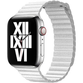 Resim Watch 42mm Uyumlu KRD-09 Deri Lop Zore Kordon-Beyaz 