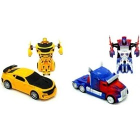 Resim Brother Toys Bumblebee Optimus Prime Çek Bırak Robot Transformers Oyuncak Arabalar 