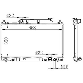 Resim Esse Otomotiv - Civic Ep Hb Su Radyatörü Mt 350x658x16 01-05 Bsg 35-520-033 19010-pra-003 