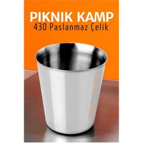 Resim MKR Paslanmaz Çelik Bardak - Kamp Piknik ve Mutfak İçin Dayanıklı Metal Bardak 719313 