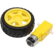 Resim Arduino 6v 250 Rpm Motor Ve Tekerlek Seti 