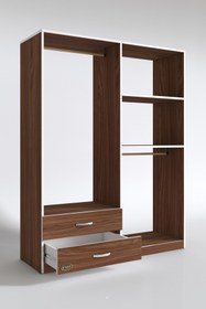 Resim Kenzlife Giysi Dolabı Şemsettin 175*120*40 Cvz Gardırop 2 Çekmeceli 