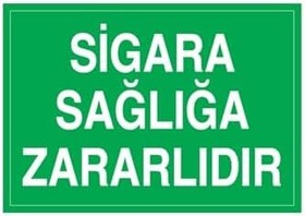 Resim Sigara Sağlığa Zararlıdır Uyarı Tabelası - 20x30 Alüminyum Kompozit Panel - SİG3 