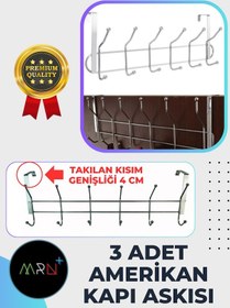 Resim Mirvano 3 Adet Amerikan Kapı Askısı, Kapı Arkası Askısı 