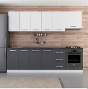 Resim Minar 265 Cm Mutfak Dolabı Beyaz Antrasit 265-A5 Beyaz 