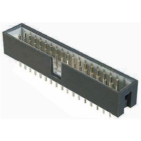 Resim Pcb Konnektör 26 Pin Erkek Kilitsiz Düz, Siyah Renk, Header, 26 Contacts, Straight, Pitch 2.54mm X 2.54mm, Black-18009 