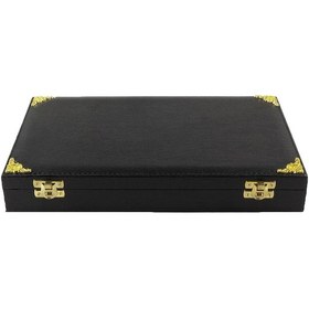 Resim Siyah Renk Geniş Deri Tesbih Kutusu 