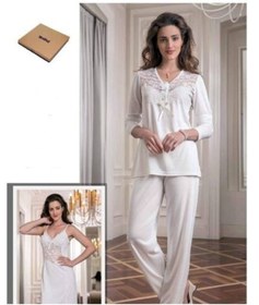 Resim Yeni İnci Bayan 6 Lı Lohusa Ve Çeyiz Seti Pijama Gecelik Sabahlık Takım 