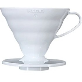 Resim Hario V60 02 Beyaz Plastik Dripper 
