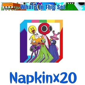 Resim Gökkuşağı Arkadaşlar Doğum Günü Partisi Süslemeleri Balonlar Karikatür Arka Plan Oyun Figürleri Tema Bebek Duşu Çocuk Doğum Günü Partisi Malzemeleripeçeteler-20 Adet Çok Renkli 