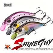 Resim 1 adet KINGDOM ShineGuy Mini Balıkçılık Yemi - 7g/3.6g ABS Plastik Wobbler, 3'lü Üçlü Kancalı, Canlı Gökkuşağı Renkleri, Uzun Atış Gürültüsüz Çelik Boncuklar Tatlı Su & Tuzlu Su Balıkçılığı için, Balıkçılar için İdeal Hediye, Balıkçılık Yemleri ve Yemleri, Balıkçı Temel Malzemeleri 