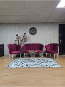 Resim SEVİNÇ MOBİLYA Papatya Çay Seti Koltuk Takımı Beyaz Boyalı Sivriltme Ayak, Balkon, Salon, Ofis, Cafe Koltuk Takımı 