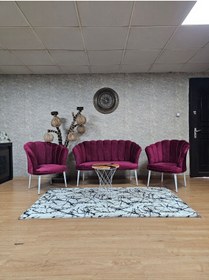 Resim SEVİNÇ MOBİLYA Papatya Çay Seti Koltuk Takımı Beyaz Boyalı Sivriltme Ayak, Balkon, Salon, Ofis, Cafe Koltuk Takımı 