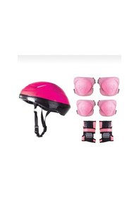 Resim Çocuk Kask Dizlik Dirseklik Koruyucu Seti Pembe 
