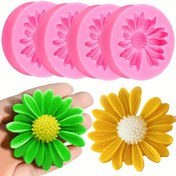 Resim 2 adet/4 adet Papatya Çiçek Silikon Kalıpları - 3D Detaylı Taç Yaprağı & Merkez Tasarımı, Gıda Sınıfı Yeniden Kullanılabilir Pembe Kalıplar Mum, Sabun, Reçine, Polimer Kil, Alçı DIY El Sanatları için, El Sanatları İçin Silikon Kalıp, Sabun Yapım Malzemeleri, Mum Yapımı, Evde El İşleri 