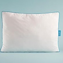 Resim Amelia Mavi Biyeli Pamuk Kumaş Yastık 50x70 Cm 