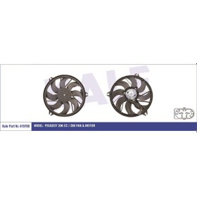 Resim KALE 419700 FAN MOTORU 206 98- 250W-385mm 160W-380mm 