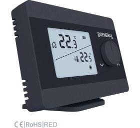 Resim General ILLONA HT250S RF Kablosuz Oda Termostatı - Siyah 