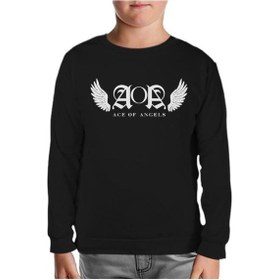 Resim Aoa - Wings Siyah Çocuk Sweatshirt Siyah 