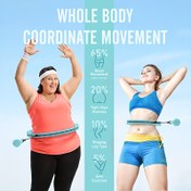 Resim 52 inç/132 cm Ayarlanabilir Akıllı Fitness Hoop ile Çıkarılabilir Atlama İpi 