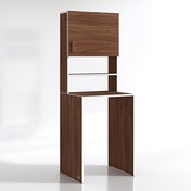 Resim Iffe Lundberg 180x66x55-20 CM Kapaklı Arkalıksız Ceviz Çamaşır Makinesi Banyo Dolabı Kenzlife