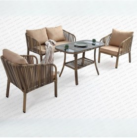 Resim Capri Swing Artemis İkili Rattan Balkon Bahçe Takımı Açık Kahve 