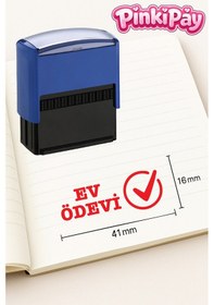 Resim Öğretmen Kaşesi Ev Ödevi Kaşesi Kendinden Mürekkepli Kırmızı Baskı Kırmızı 