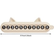 Resim Fochsia Opp Paket Beyaz Geçici Park Tabelası Özelleştirilebilir Numara Mobil Kart Saklama 