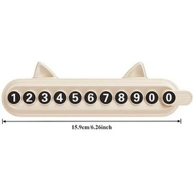 Resim Fochsia Opp Paket Beyaz Geçici Park Tabelası Özelleştirilebilir Numara Mobil Kart Saklama 