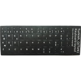 Resim Notebook Laptop Için Türkçe Klavye Etiketi Harf Yapıştırma 