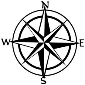 Resim Navigasyon Pusulası Vinil Çıkartması Araba Kamyon Tampon Pencere Stickerı, Oturma Odası 