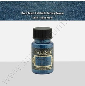 Resim Cadence Dora Textile Metalik Kumaş Boyası 50 Ml. 1154 Saks Mavi 