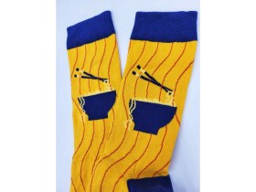 Resim G Socks Turuncu Noodle Desenli Renkli Çorap 