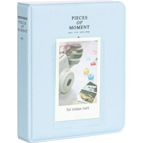 Resim Fujifilm Instax Mini 12 Mavi Fotoğraf Makinesi - 10'lu Film - Kıskaçlı Stand - Pvc Albüm ve Simli Pleksi Kılıf Seti 