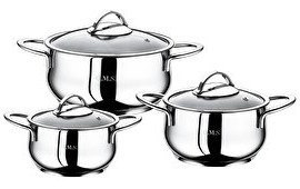 Resim OMS 6 Parça Çelik Güveç Tencere Seti 152.1032.06.SADE 