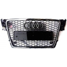Resim Audi A4 Rs4 Ön Panjur Izgara 2008 / 2011 Krom Siyah 