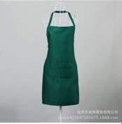 Resim Singree Özel Logo Baskılı Dayanıklı Restoran Önlüğü - 73x58cm Koyu Yeşil 