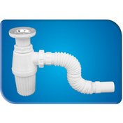 Resim Körüklü Taslı Lavabo Sifonu Gama 16401 