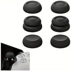 Resim Cloud011 6 Adet Siyah Oyun Konsolu Joystick Kapağı - Ergonomik Başlık, Dayanıklı Koruma 