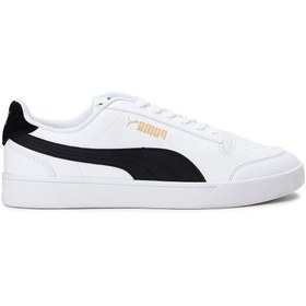 Resim Puma Shuffle Erkek Spor Ayakkabı 309668-03 White-Black-Team Gold 