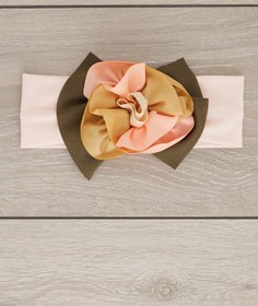 Resim Babygiz El Yapımı Yumuşak Eşsiz Aksesuarlı Doğal Pamuklu Penye Bebek Çocuk Kız Bandana Doğa Serisi 