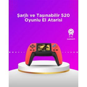 Resim P5 Taşınabilir Retro Konsol – 520 Oyun, Ergonomik Tasarım, Nostaljik Eğlence 