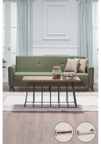 Resim Modalife Star Üçlü Kanepe Yataklı/Sandıklı Yeşil 