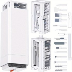 Resim 32'si 1 arada En İyi Elektronik Temizlik Kiti - Klavye, Kamera, Ekran için Çok Fonksiyonlu Araç - Dayanıklı ABS Fırça, Kazıyıcı, Cımbız - Ofis Temizlik Malzemeleri - Bilgisayar Temizleme Seti 