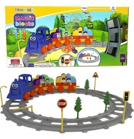 Resim Uçar Tren Seti 43 Parça Eğitici Magic Blocks 
