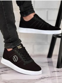 Resim Ghattix Erkek Yazlık Günlük Keten Sneaker Ayakkabı Siyah Beyaz Siyah Beyaz 