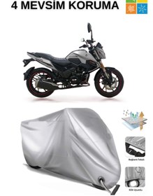 Resim AutoEN FALCON SALVADOR 188 KİLİT UYUMLU SU GEÇİRMEZ MOTOSİKLET BRANDASI-GRİ 
