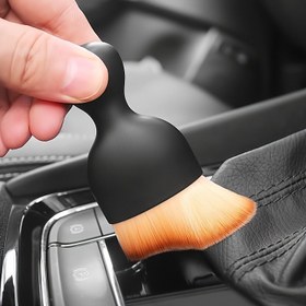 Resim 1 adet Gelişmiş Çok Fonksiyonlu Araç Detay Temizleme Fırçası Kapaklı - Ultra Yumuşak Kıllar, Nazik Temizlik, Çok Amaçlı Araç İç Toz Aracı, Zor Ulaşılabilir Yerleri Derinlemesine Temizler, Esansiyel Araç Bakım Aksesuarları 