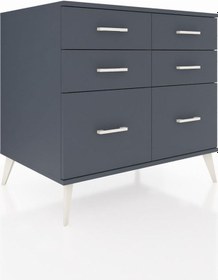 Resim Kronos Şifonyer 6 Çekmeceli 88x59x80 Antrasit-antrasit Antrasit 